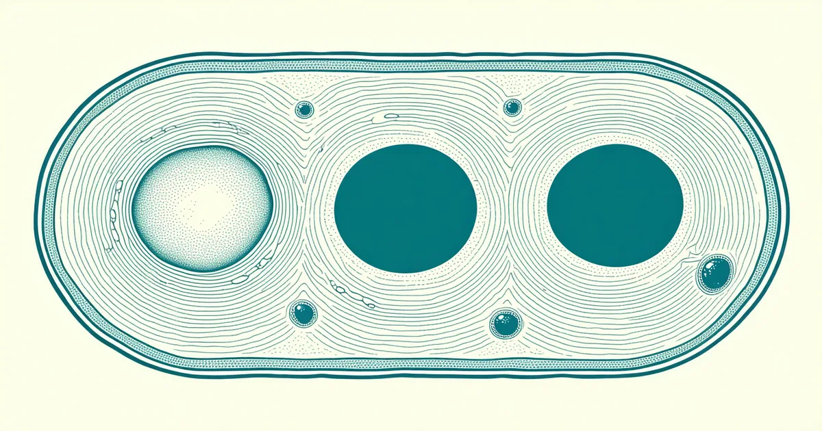 Abstract illustration of cell chassis foundations — circular cell membrane schematic with internal structure